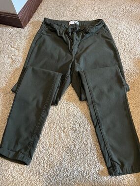 YMI Dark Olive Cargo Joggers with Drawstring